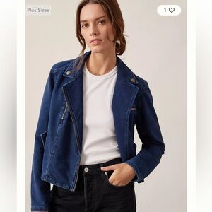 PILCRO ANTHROPOLOGIE Denim Moto Jacket